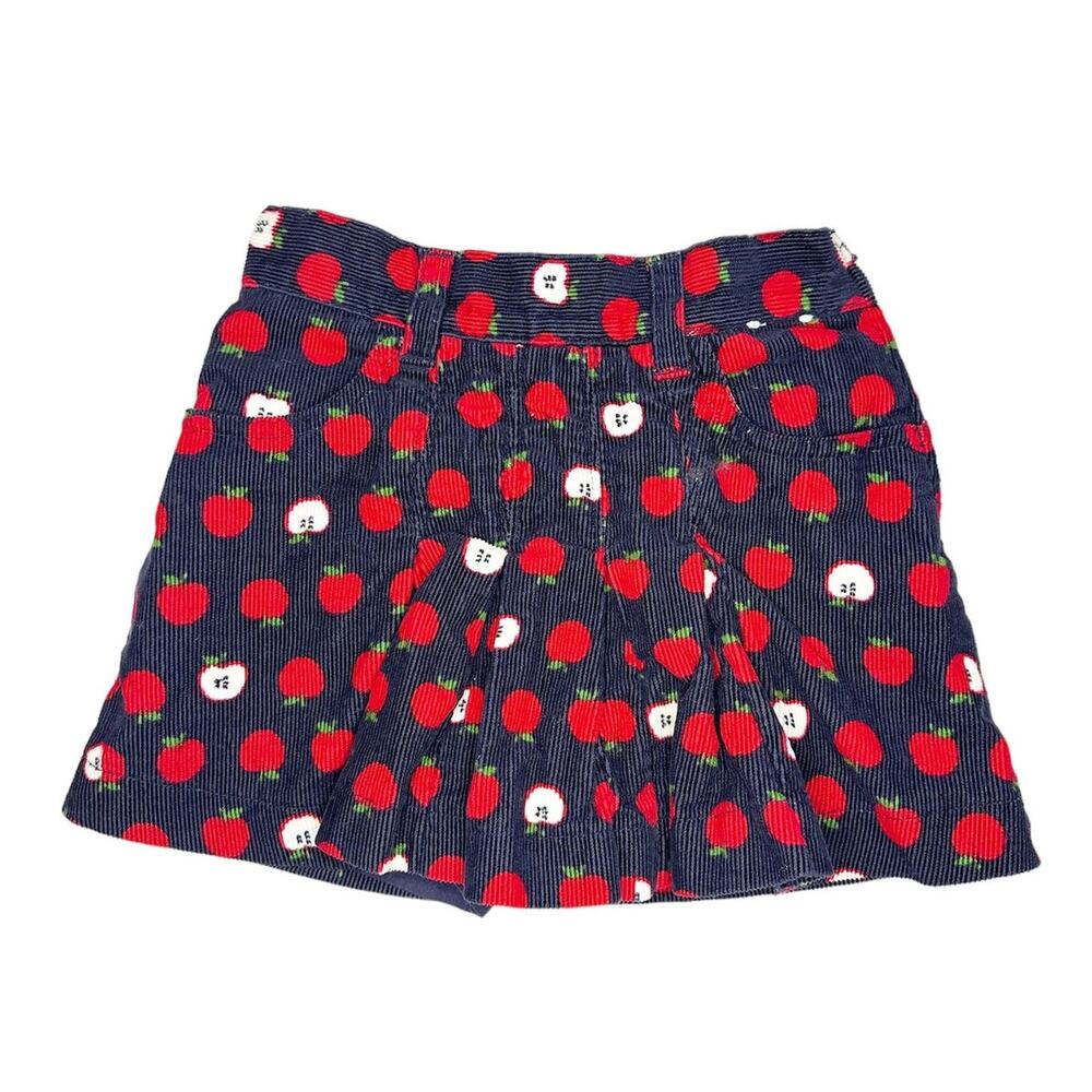 Gymboree Apples Print Corduroy Skort Size 3